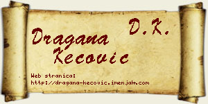 Dragana Kecović vizit kartica